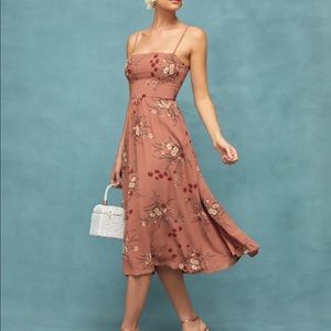 Reformation Rosehip Dress Size 0, Rust Floral